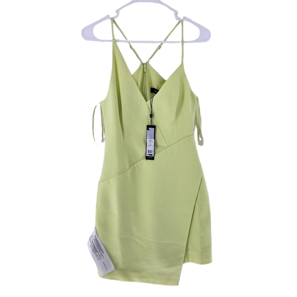 BCBG Max Azria Women's Sleeveless Asymmetrical V-Neck Mini Dress-  2 - Picture 2 of 8